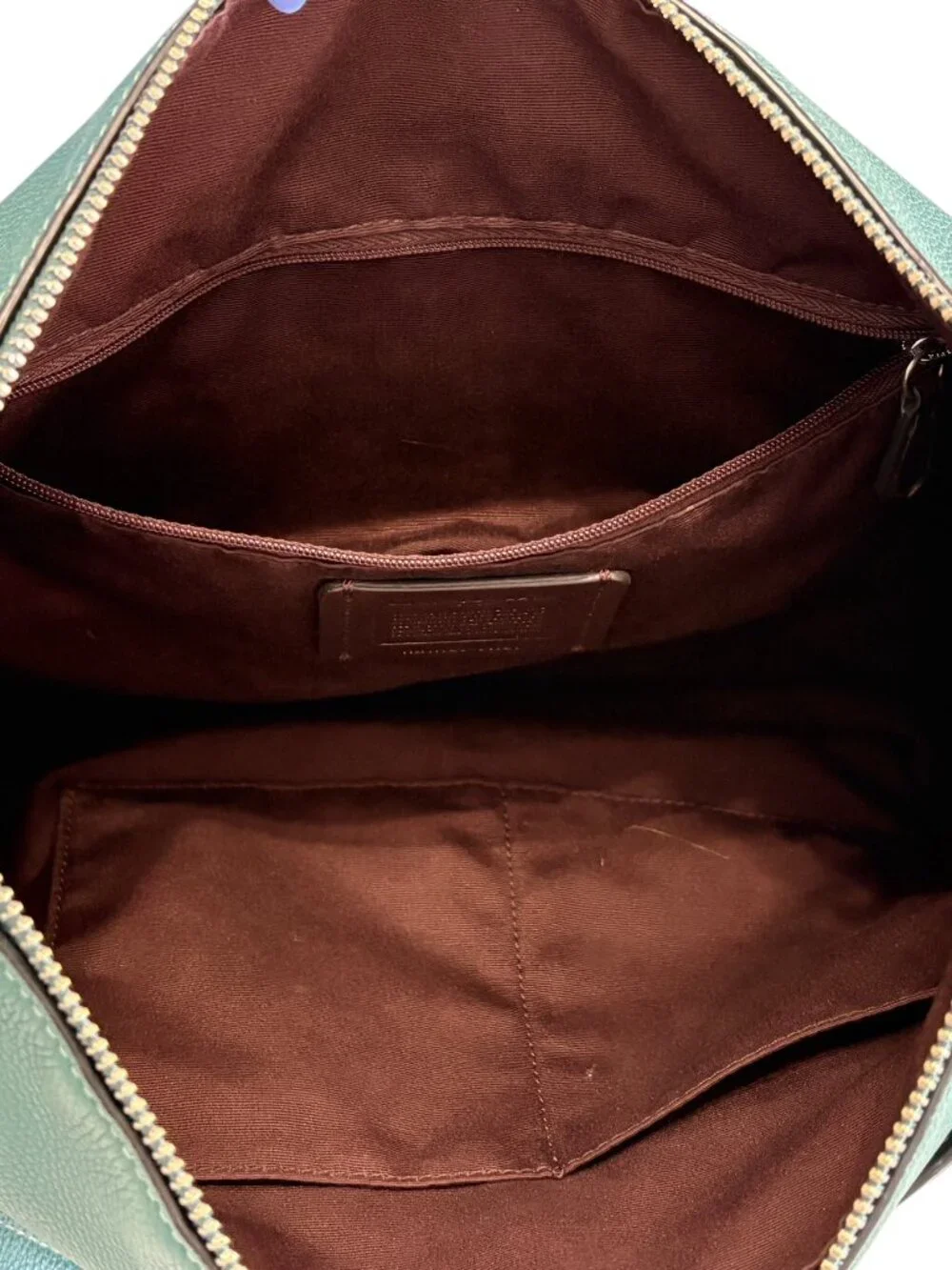 Coach Small Skylar Hobo Pebbled Leather Shoulder Bag Dark Turquoise